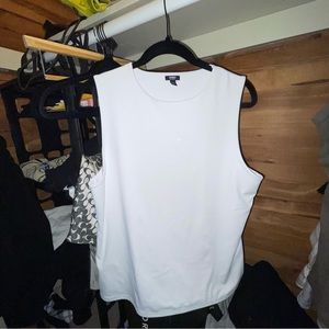 express body contour size xl white stretchy bodycon tank top sleeveless scuba